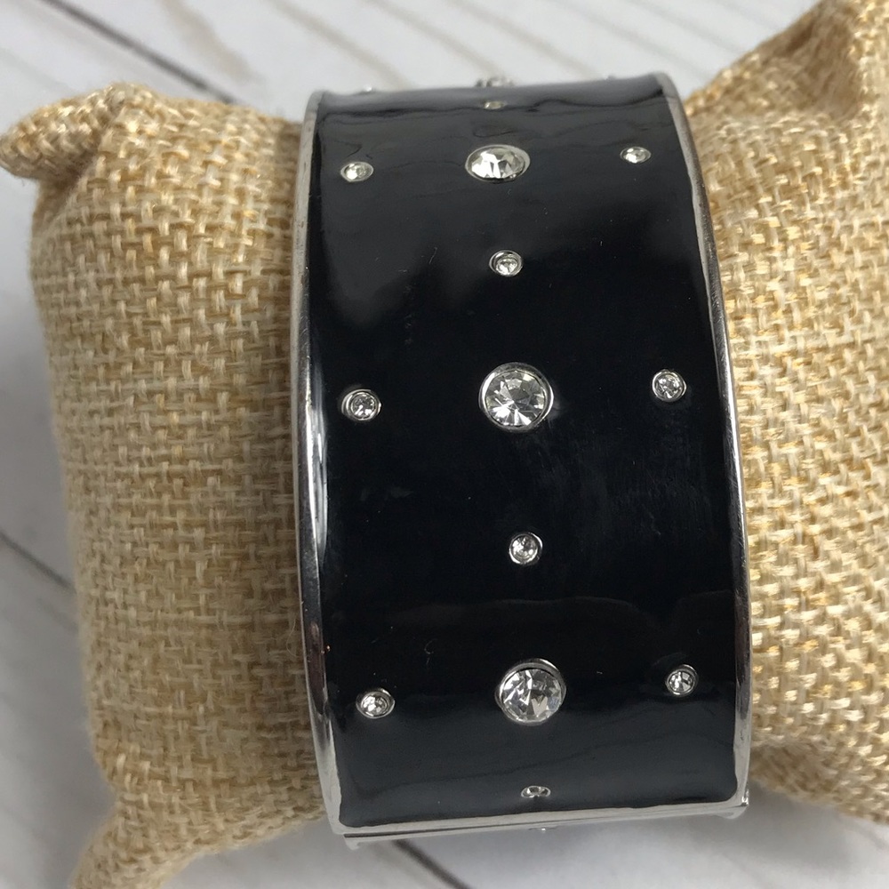 Cookie Lee Crystal Enamel Cuff Bracelet